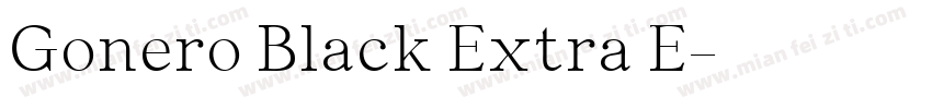 Gonero Black Extra E字体转换